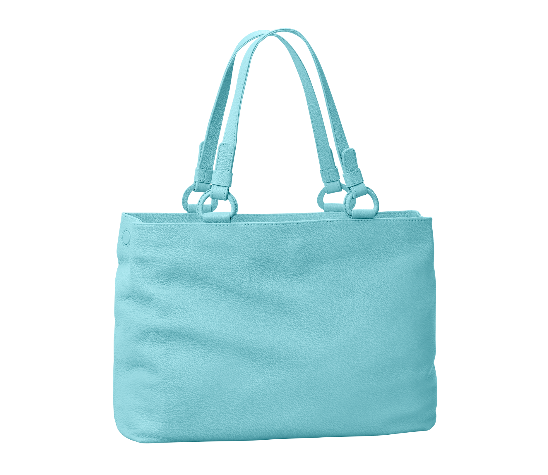 Marcella Leather Travel Tote in Azure