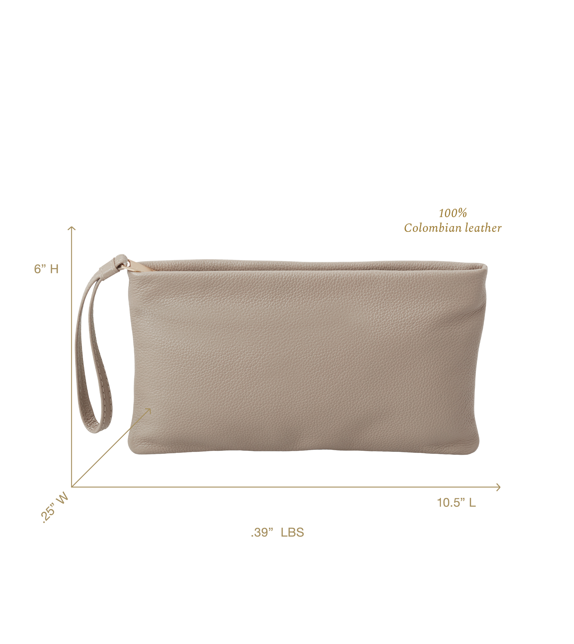 Alexis Travel Clutch in Clay