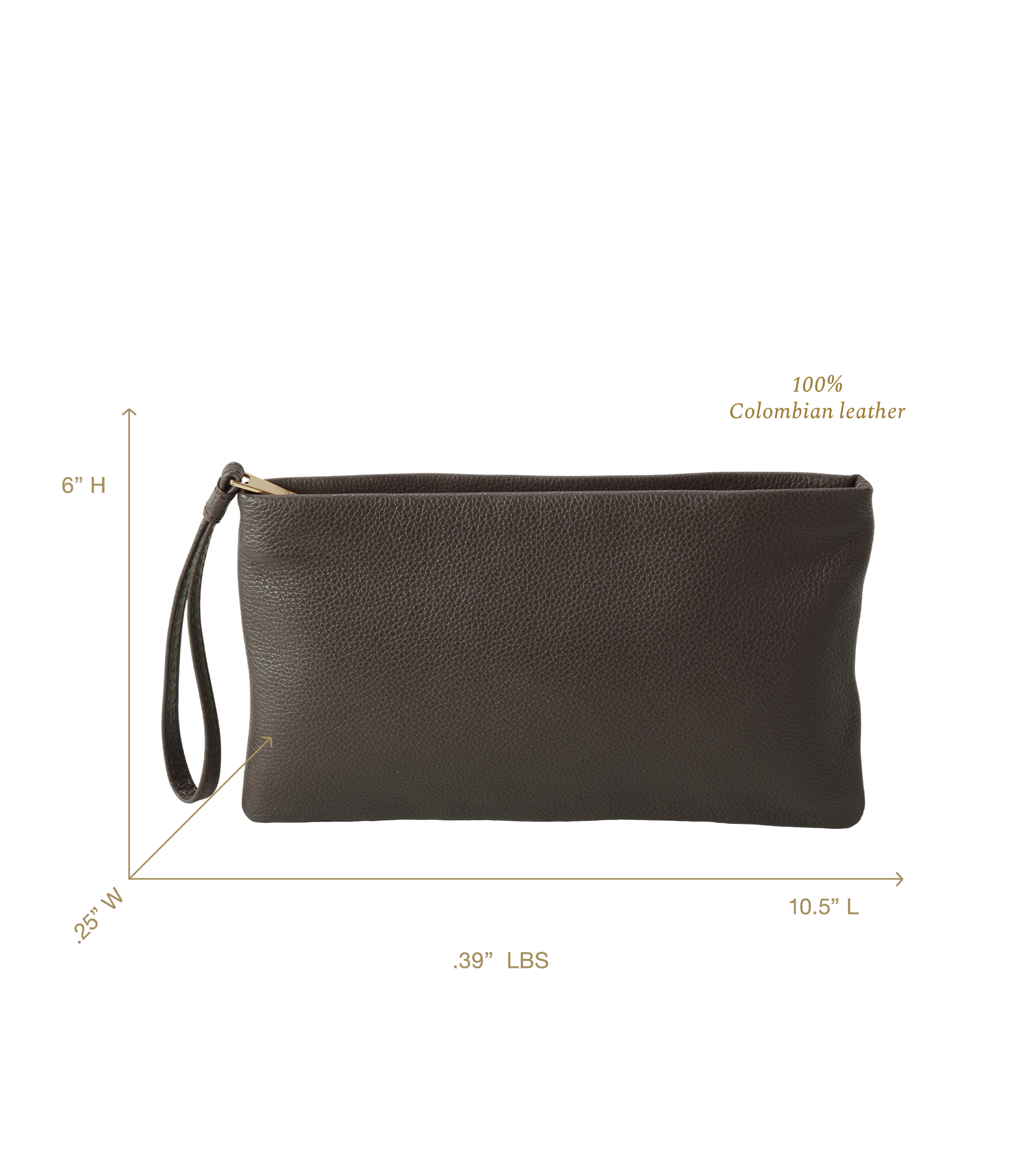 Alexis Travel Clutch in Cocoa