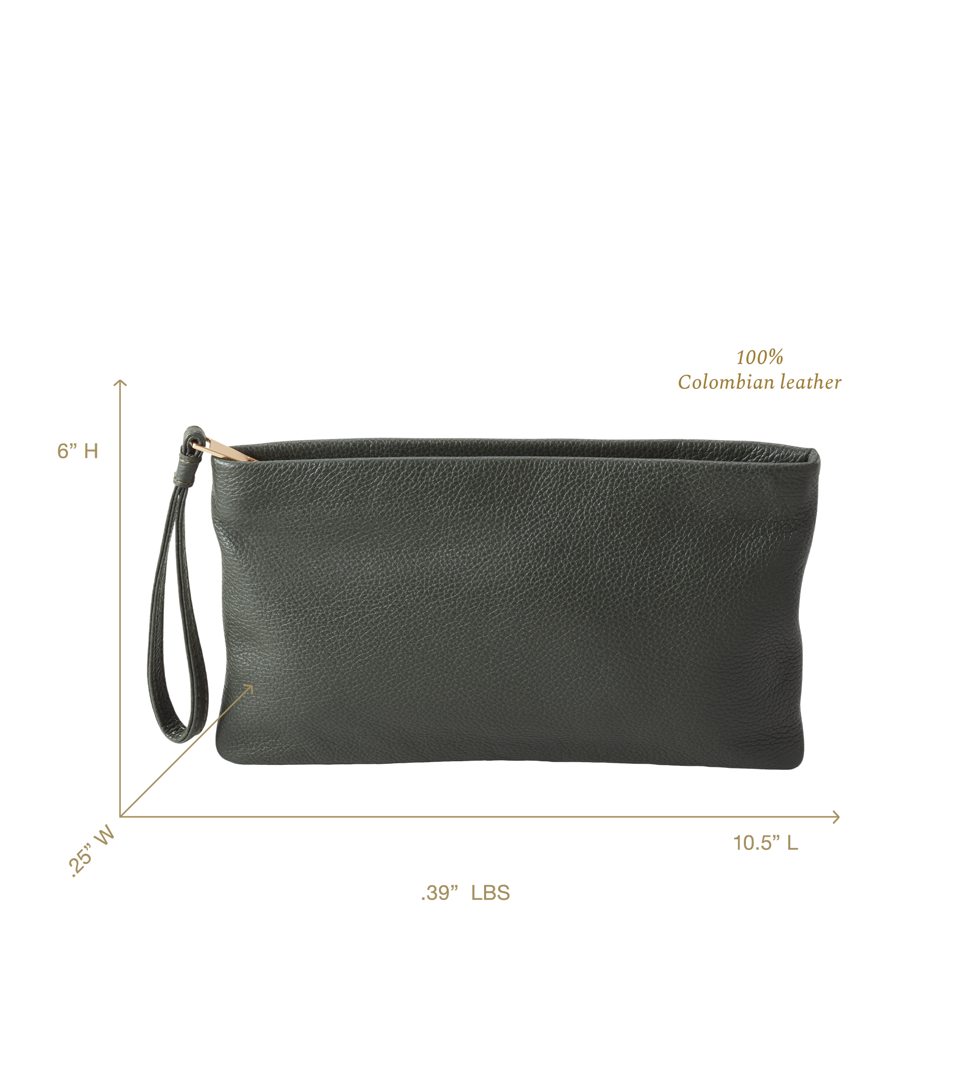 Alexis Travel Clutch in Loden