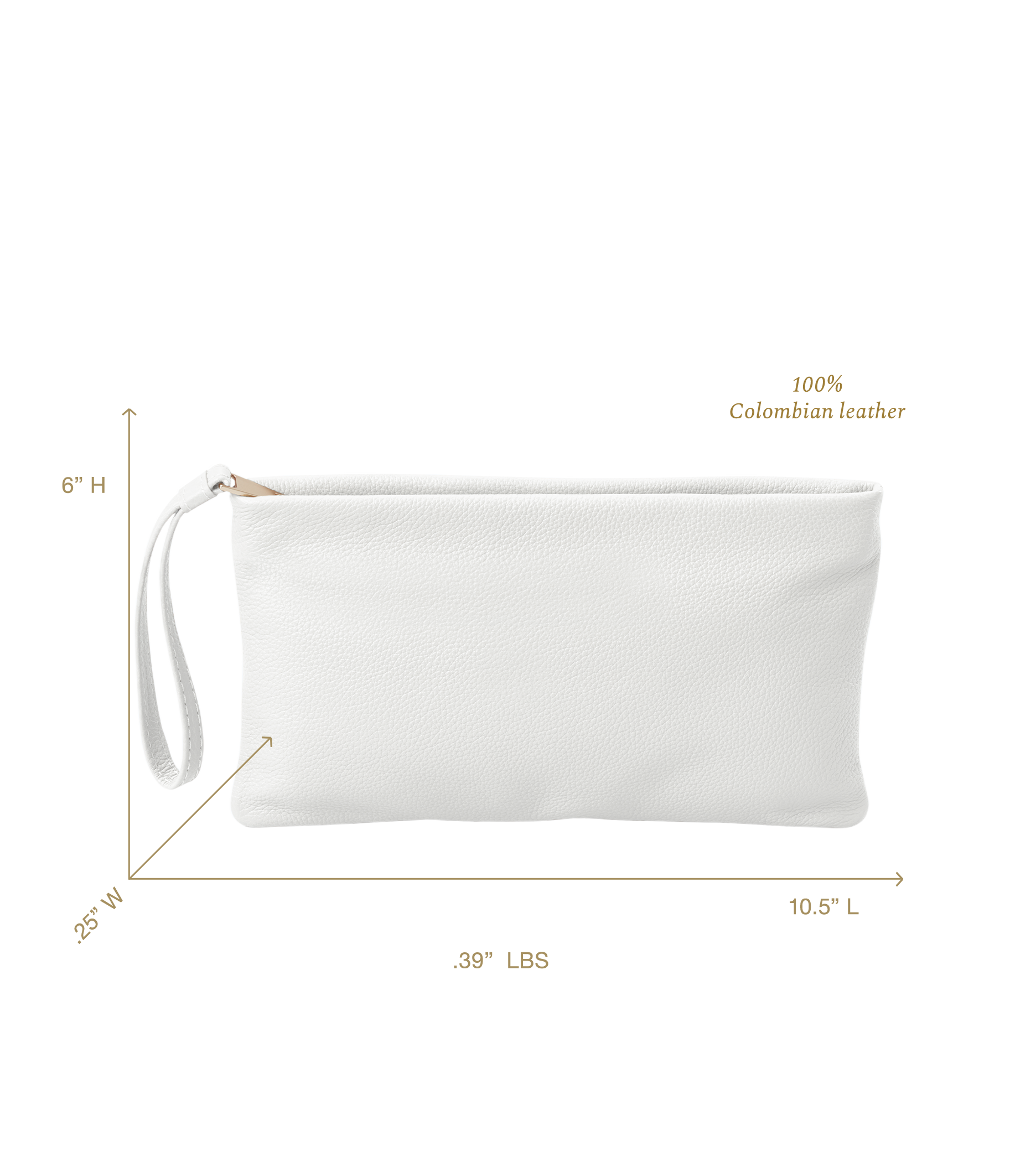 Alexis Travel Clutch in Pearl