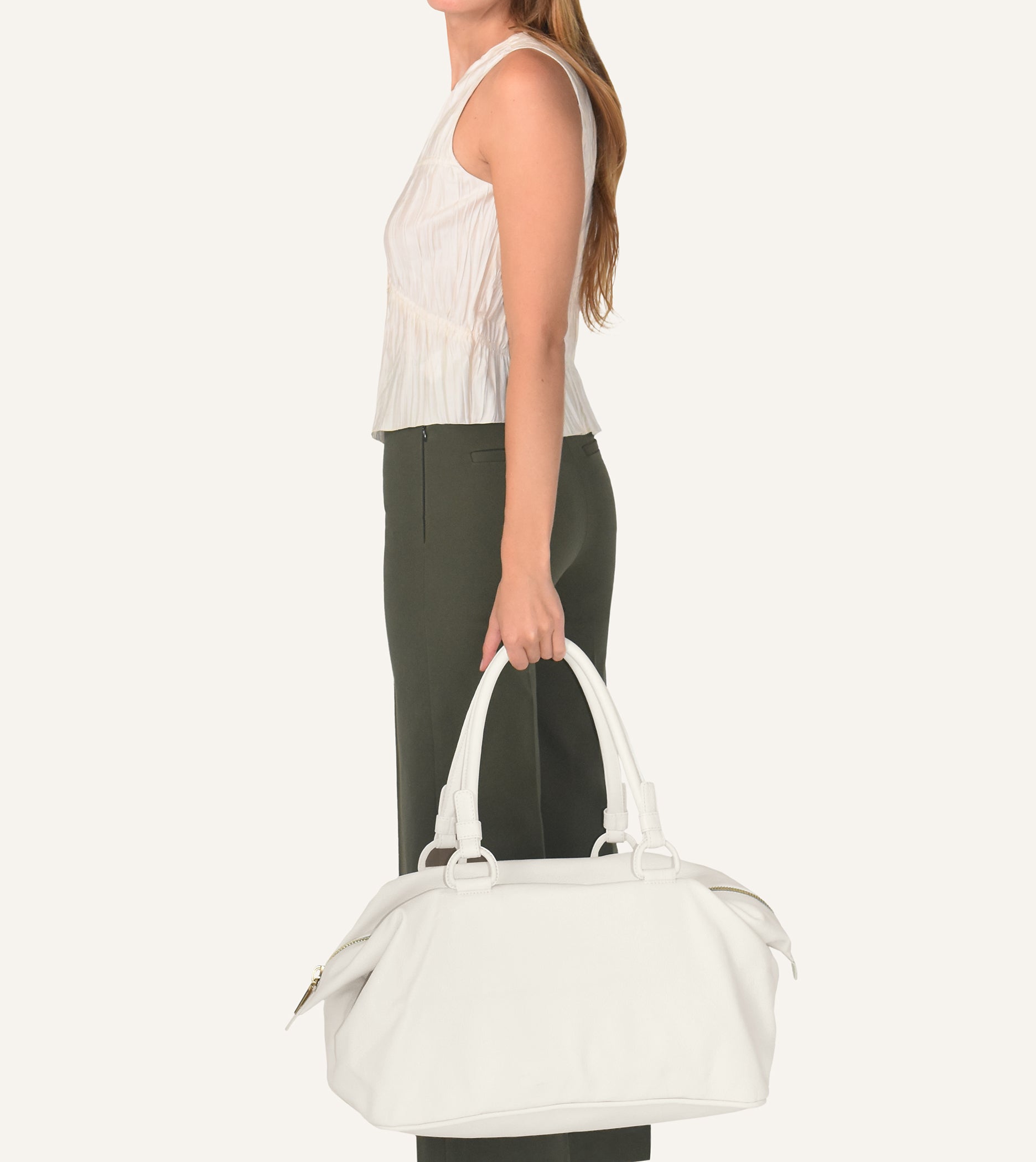Ava Overnight Bag in Pearl