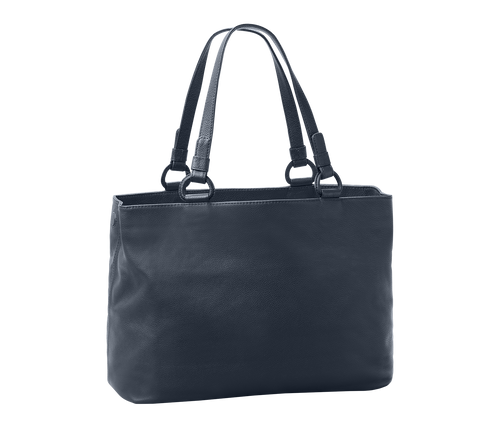 Marcella Leather Travel Tote in Navy