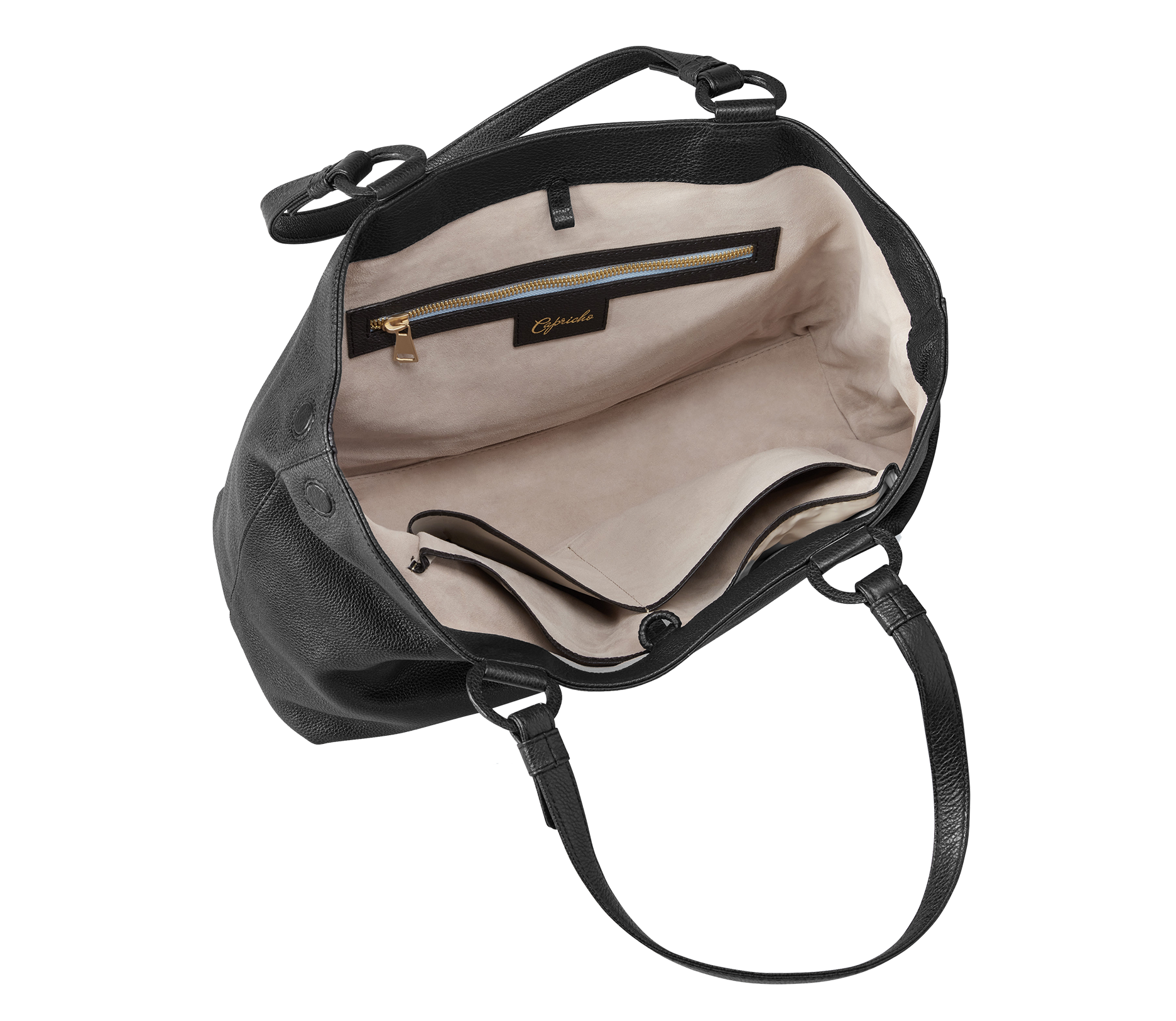 Marcella Leather Travel Tote in Black