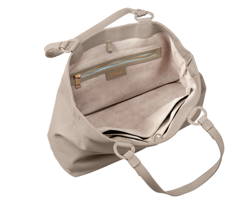 Marcella Leather Travel Tote in Clay
