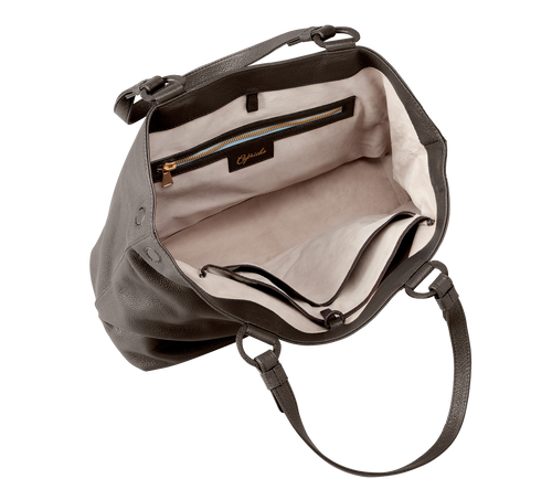 Marcella Leather Travel Tote in Cocoa