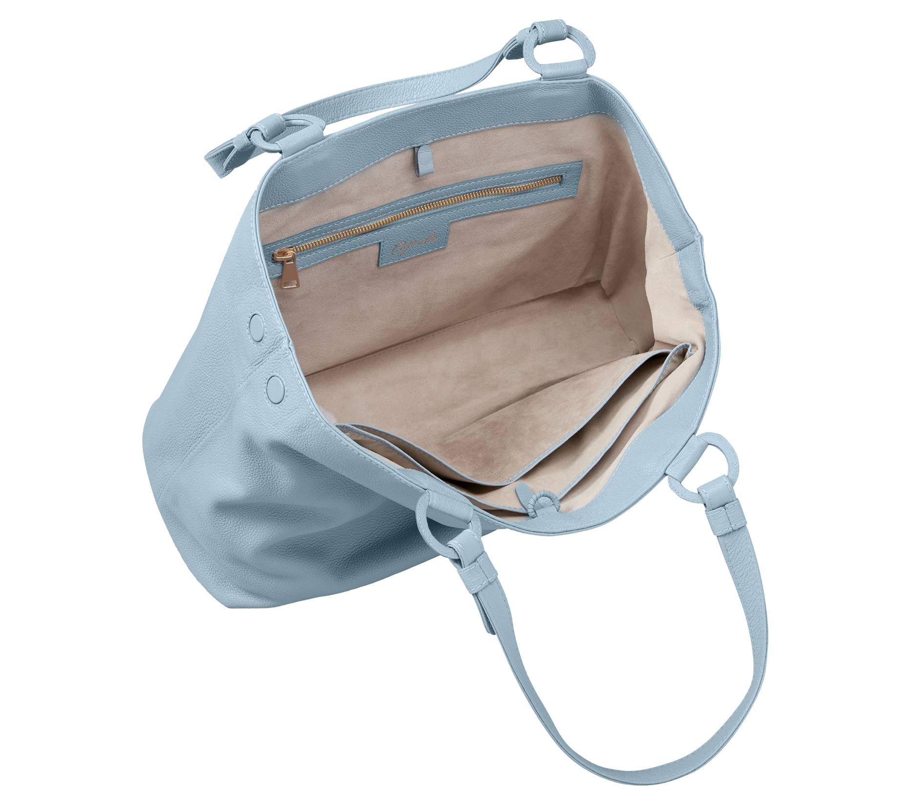 Marcella Leather Travel Tote in Sky
