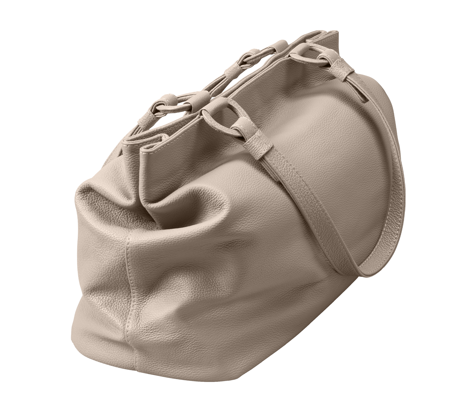 Marcella Leather Travel Tote in Clay