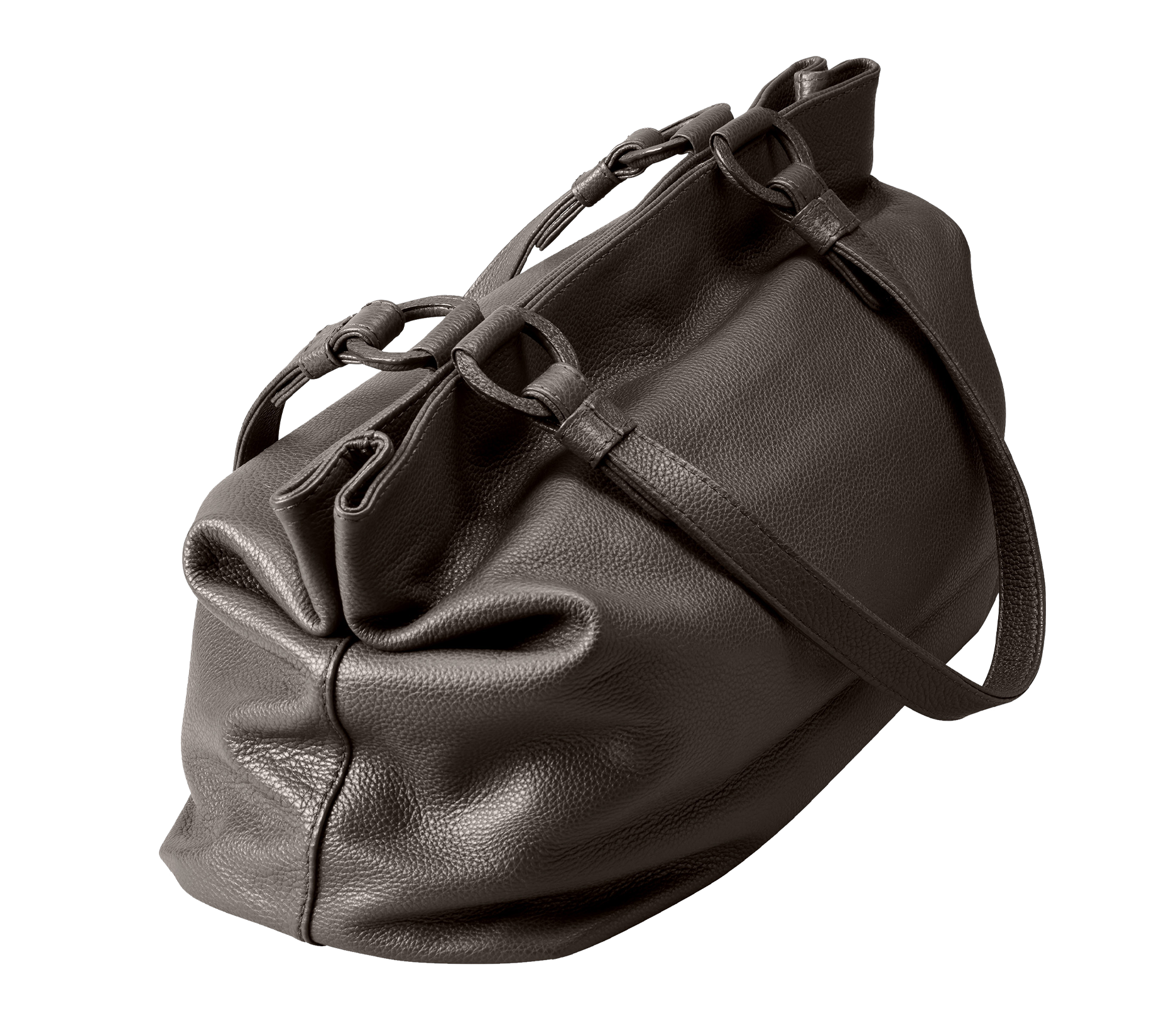 Marcella Leather Travel Tote in Cocoa