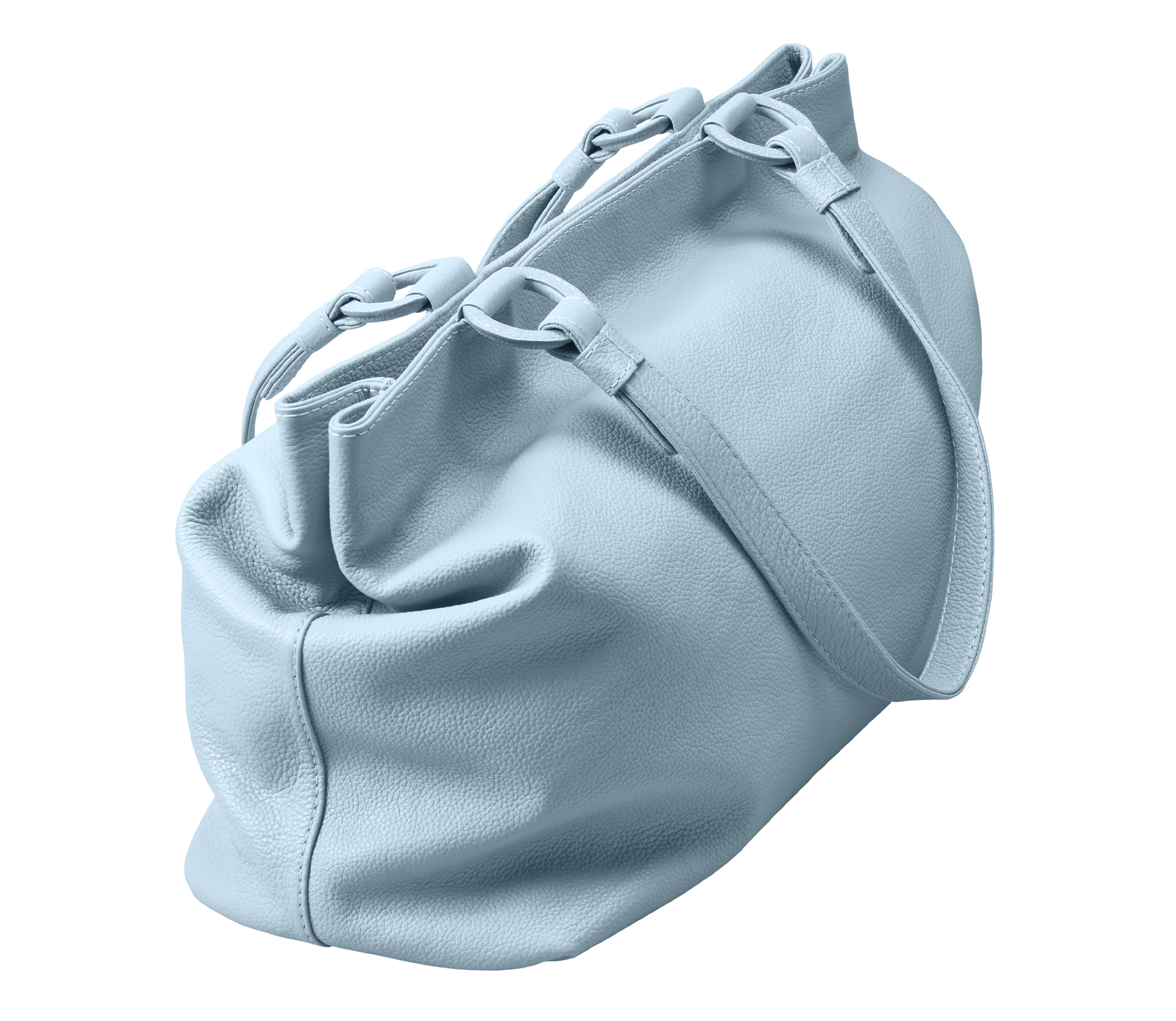 Marcella Leather Travel Tote in Sky