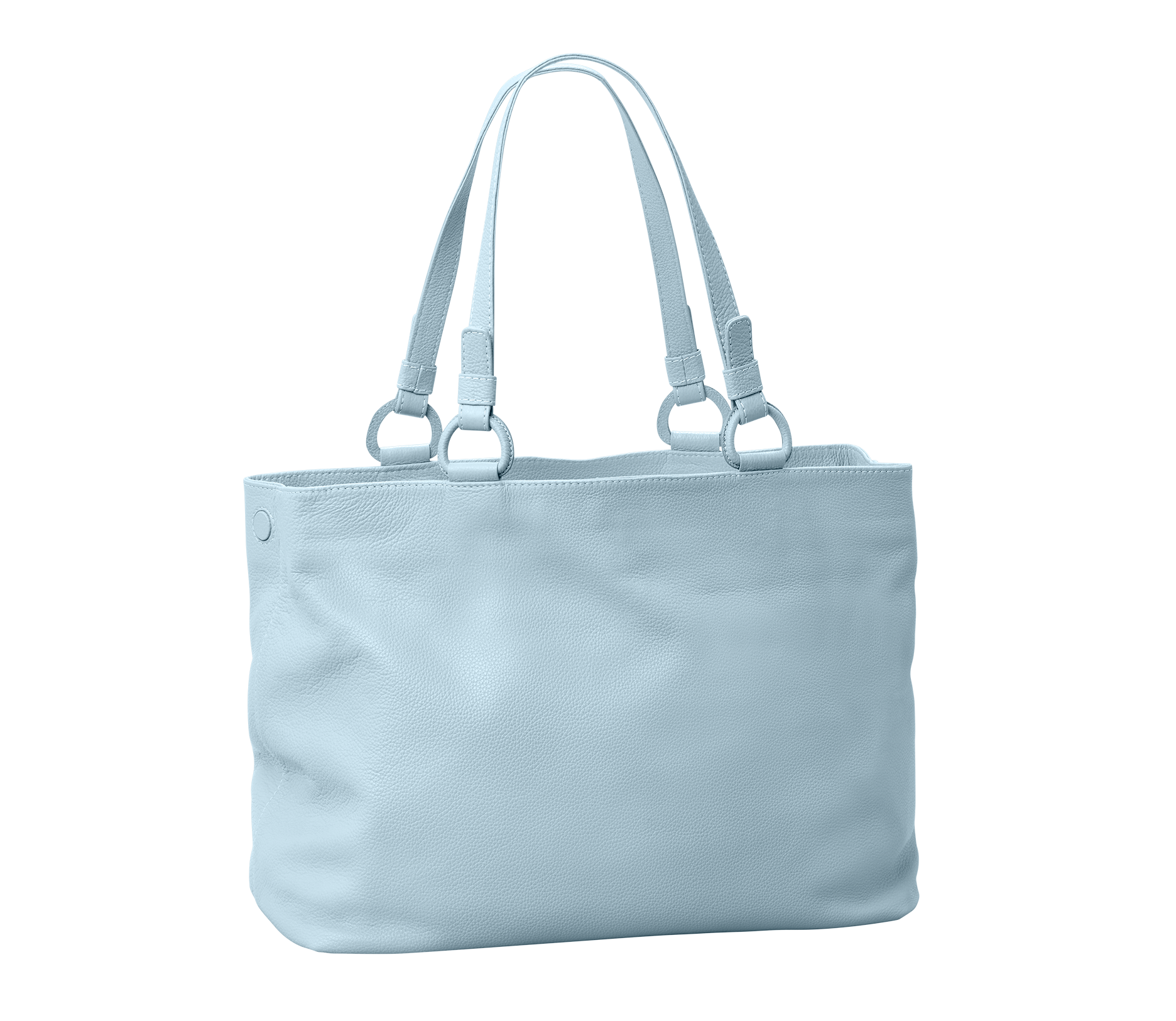 Marcella Sky Light Blue Leather Tote Bag Capricho Aspen