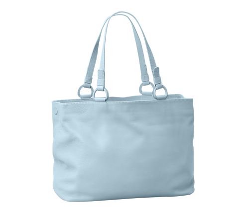 Marcella Leather Travel Tote in Sky