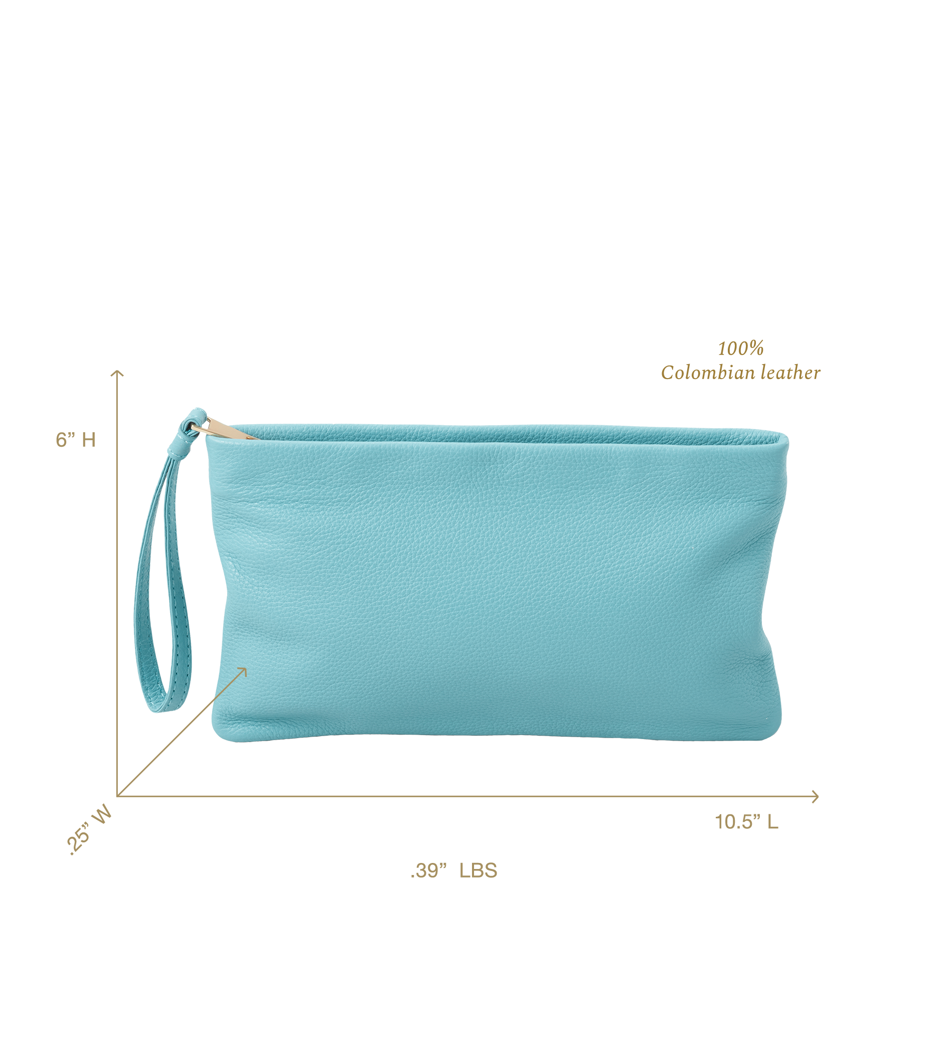 Alexis Travel Clutch in Azure