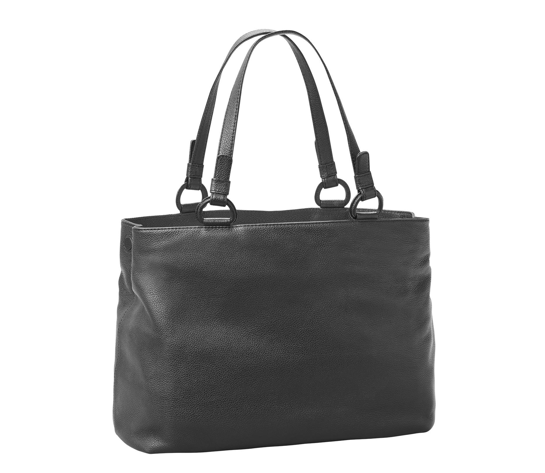 Marcella Leather Travel Tote in Black