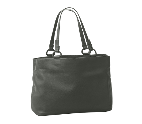 Marcella Leather Travel Tote in Loden