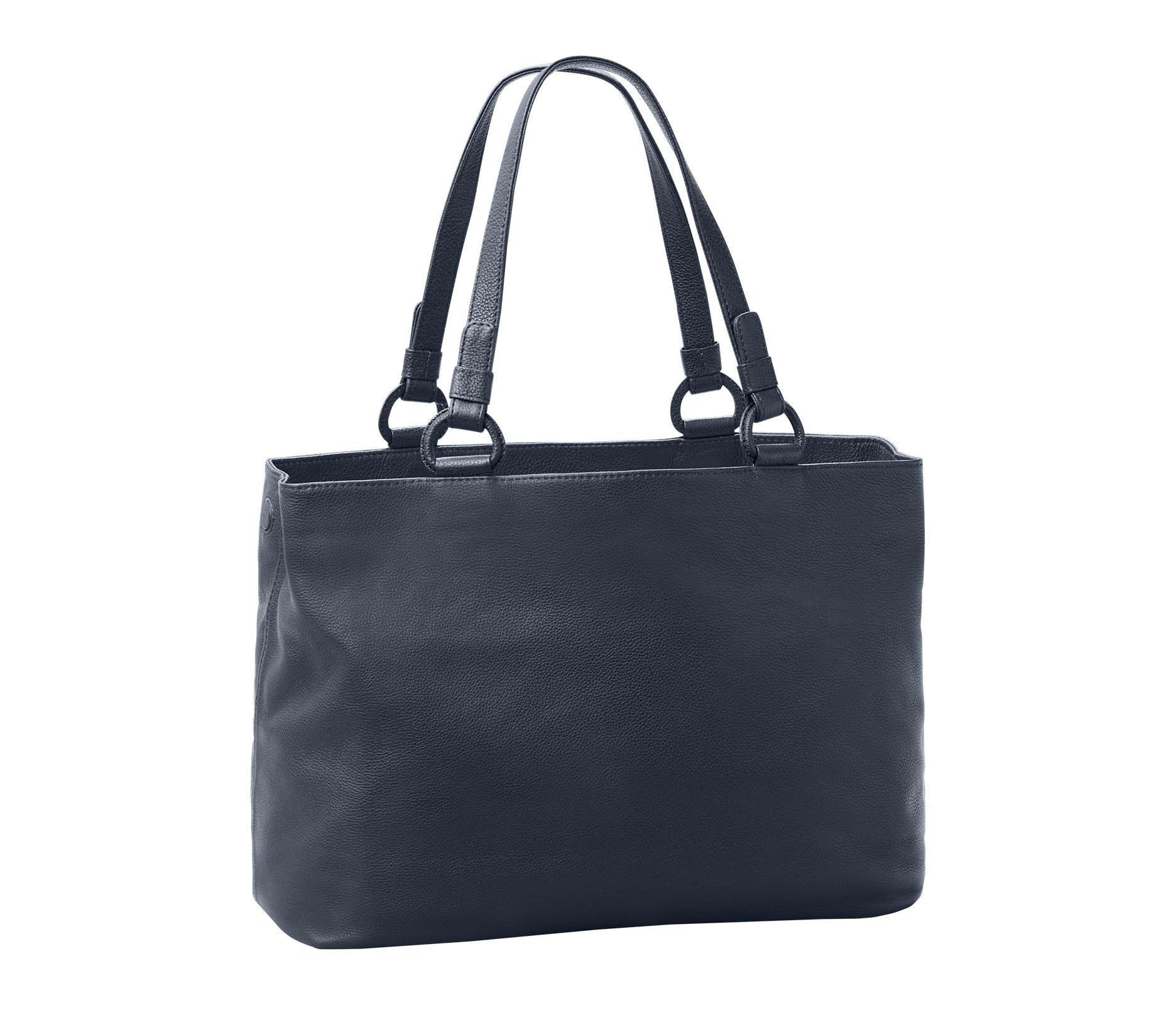 Marcella Leather Travel Tote in Navy